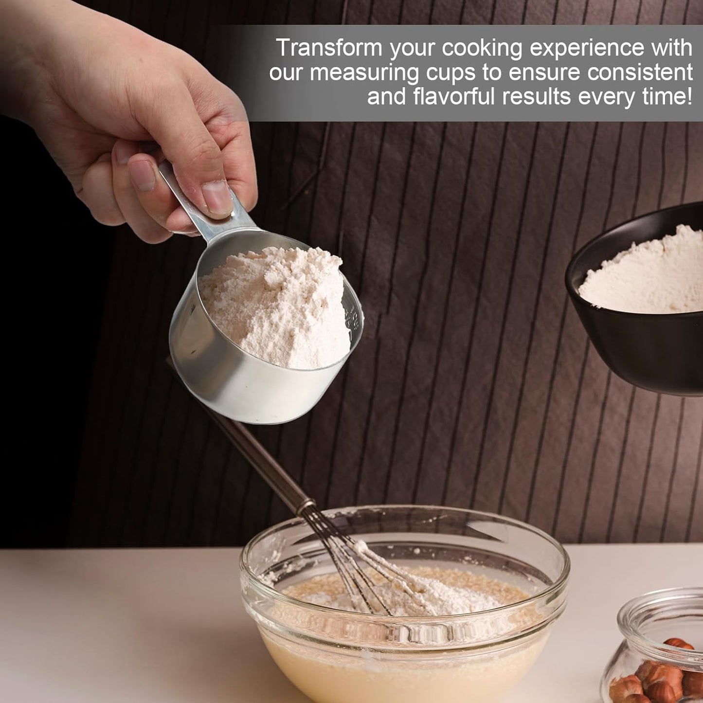 Stainless Steel Measuring Cup, 1 Cup Rice Measuring Cups (8 oz | 240 ml), Single Measure Cups