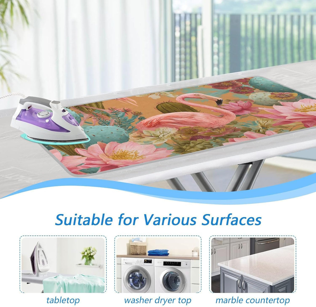 Ironing Mat Portable Ironing Pad Ironing Blanket for Table Top Heat Resistance Double-Side Using