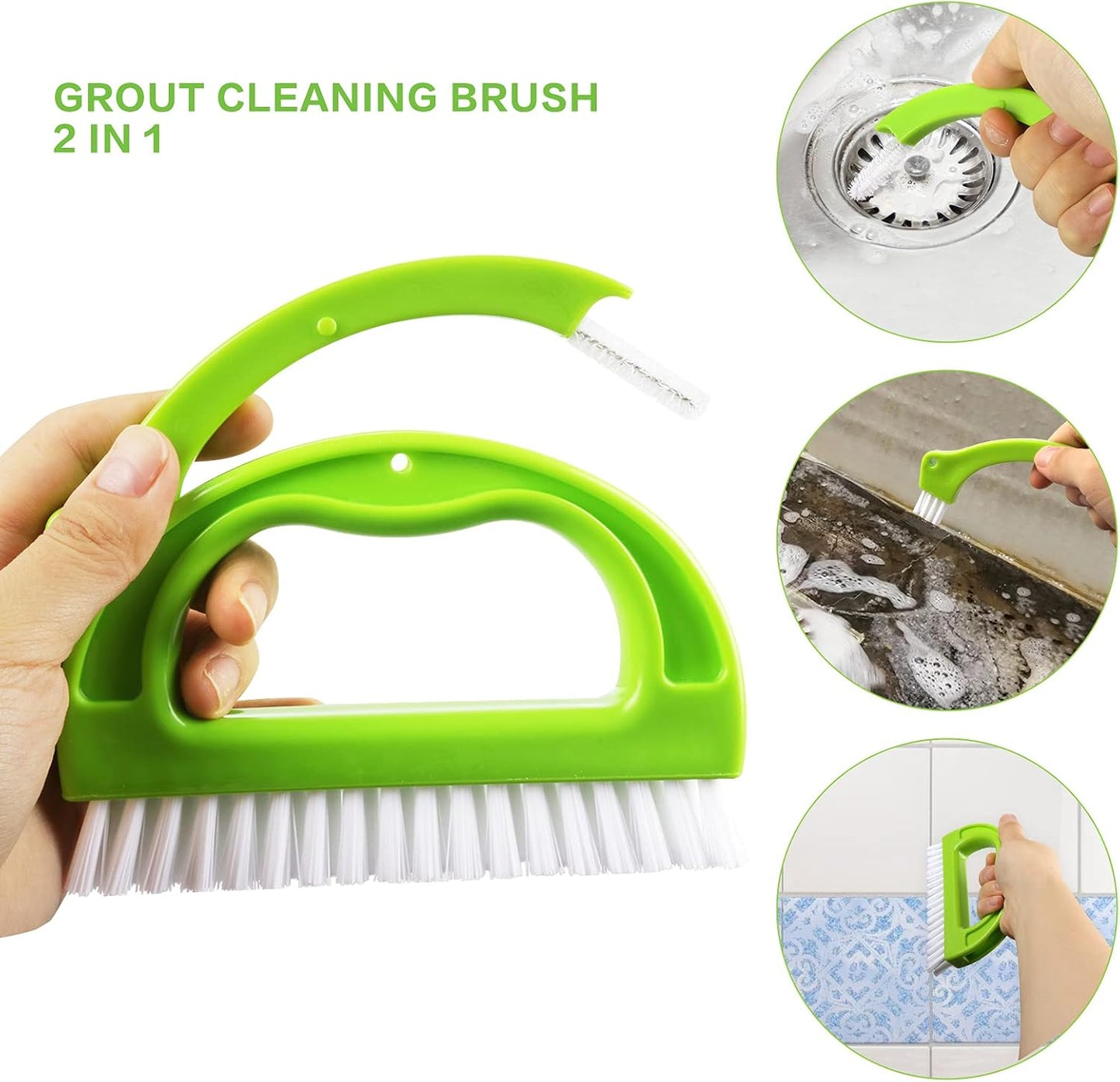 8 Pack Grout Cleaner Brush, Hand-held Groove Gap Cleaning Tools Tile Joint Scrub Brush to Deep