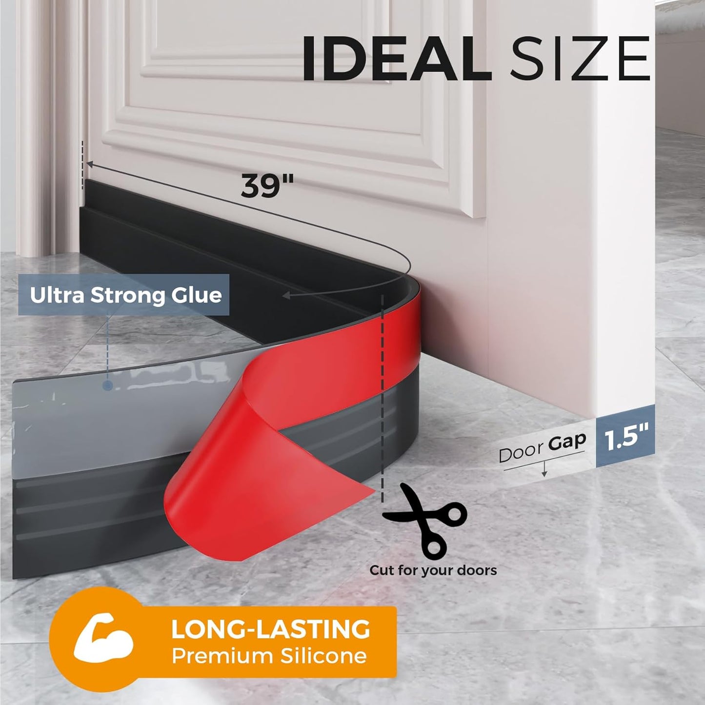 GroTheory 2 Pack Under Door Draft Stopper, Home Improvement, Weather Stripping Door Seal, Bottom of
