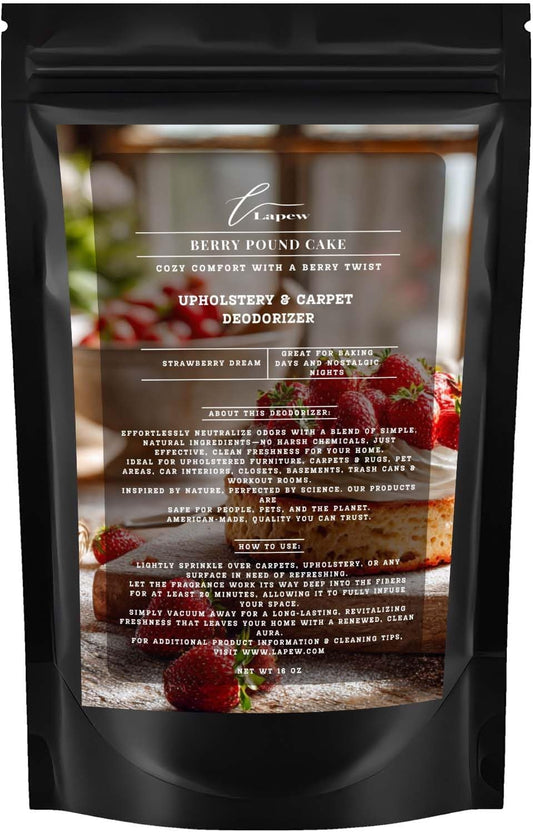 Berry Pound Cake Carpet Freshener Powder: Powerful Odor Eliminator for Home, Upholstery Deodorizer