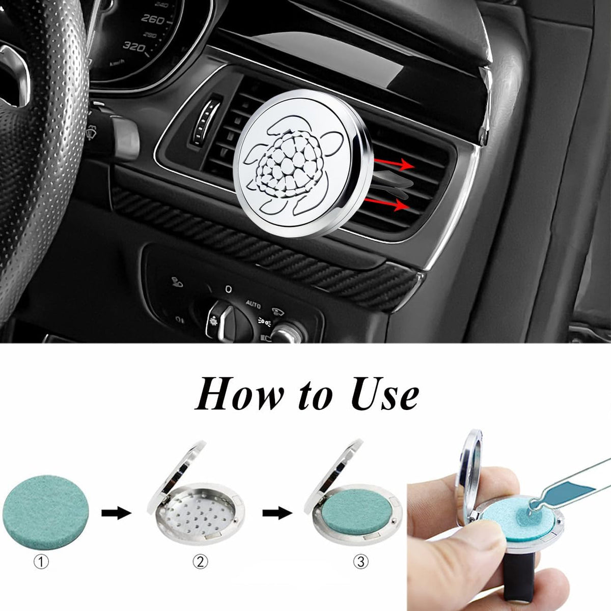 30mm Car Essential Oil Diffuser Vent Clips Car Automotive Air Fresheners Christmas Car Accessories