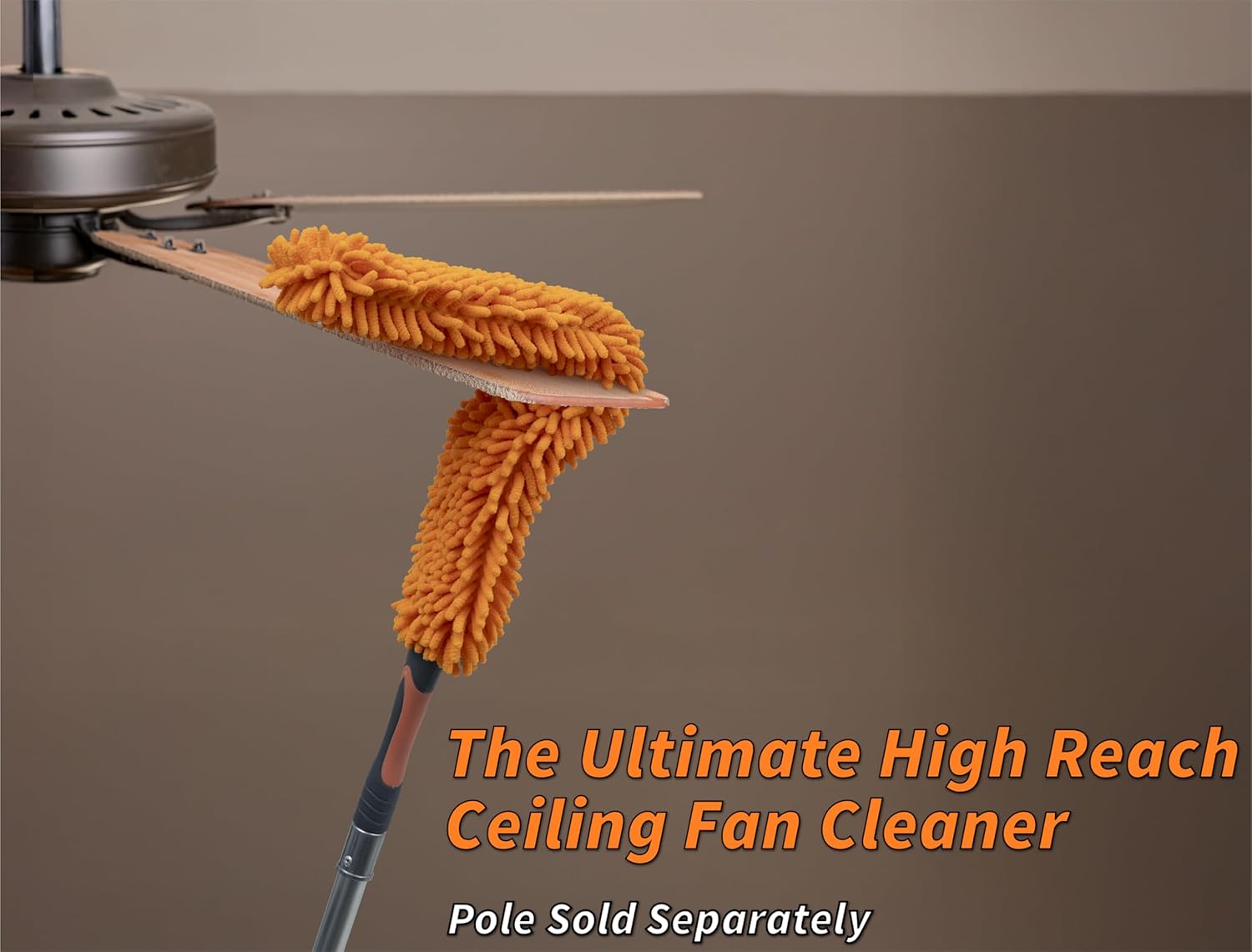 Flexible Ceiling Fan Cleaner Duster // Washable Fan Duster for High Ceiling // Fits All Extension
