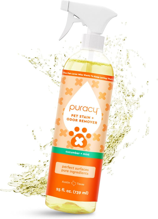 Puracy Pet Stain and Odor Remover - Enzyme Cleaner for Dog Urine and Poop Carpet - Cat Pee Enzyme