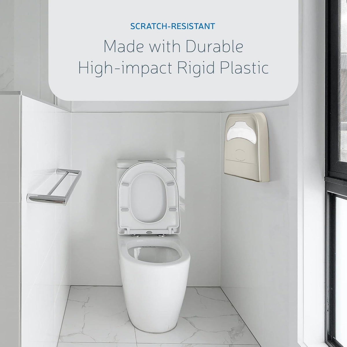 EZbrnd Wall Mount Half-Fold Toilet Seat Cover Dispenser for Commercial/Washroom/Office, Seat Cover