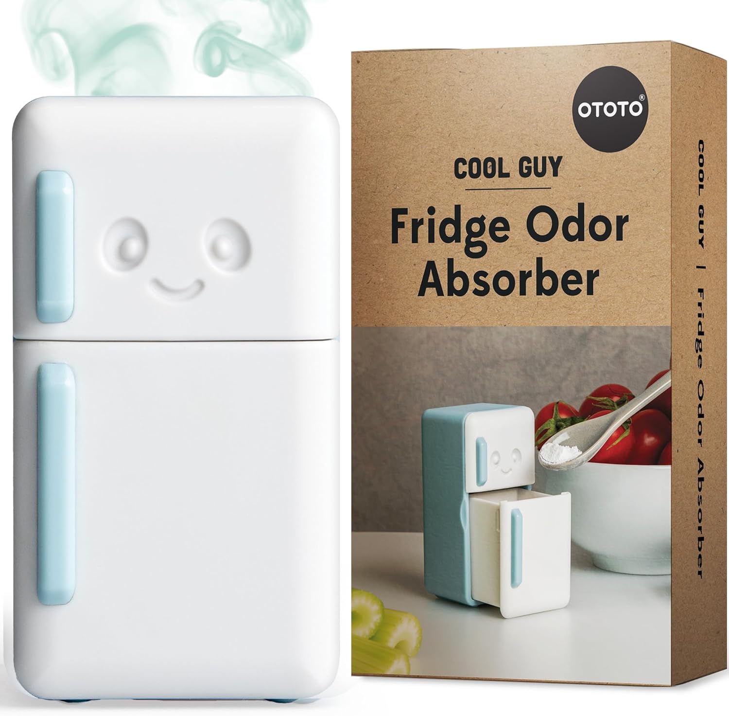 OTOTO Fridge Deodorizer - Refrigerator Deodorizer, Baking Soda Odor Absorber, Cute Kitchen
