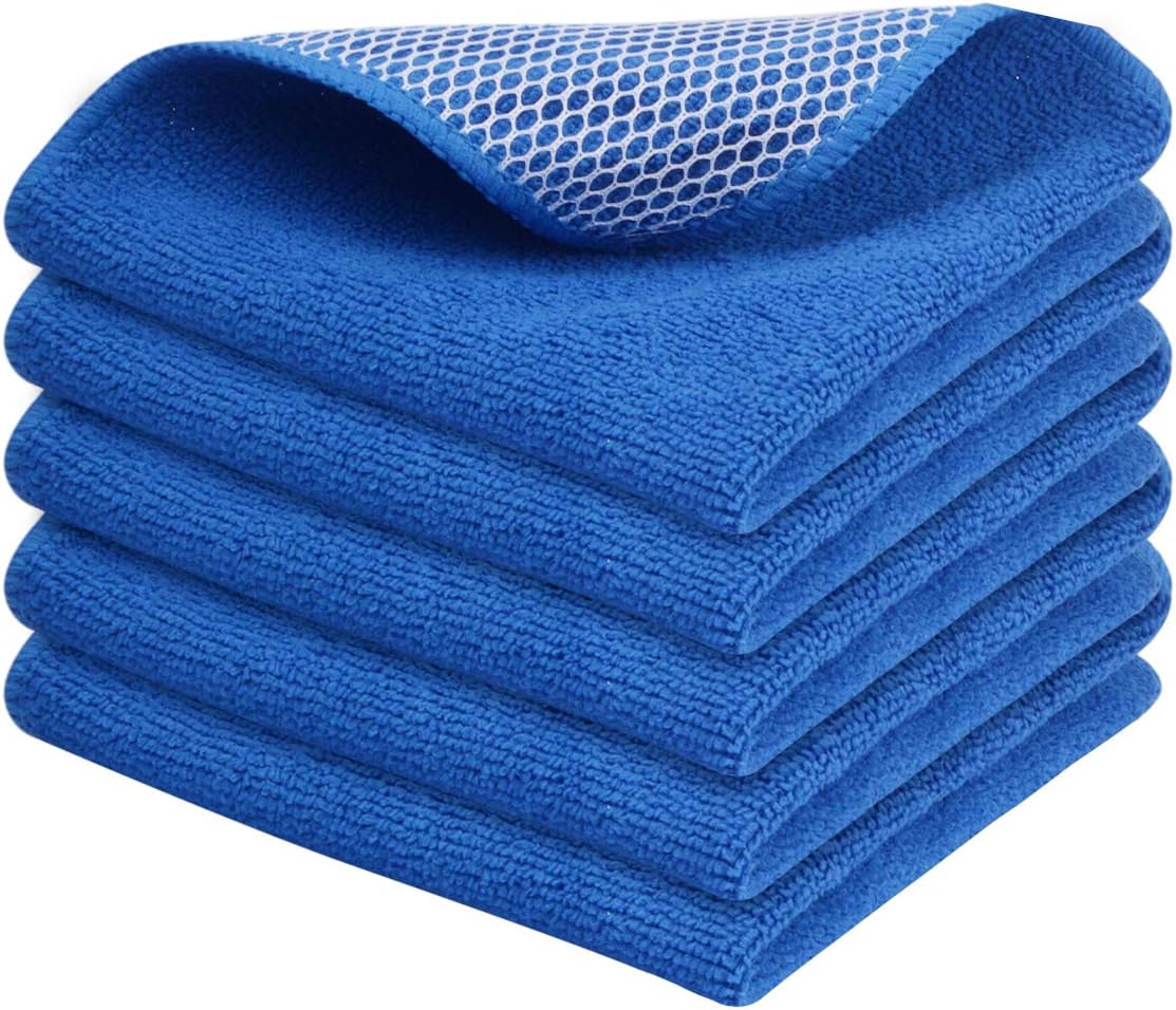 SINLAND Absorbent Microfiber Dish Cloths for Washing Dishes Best Kitchen Cloths Cleaning Cloth with