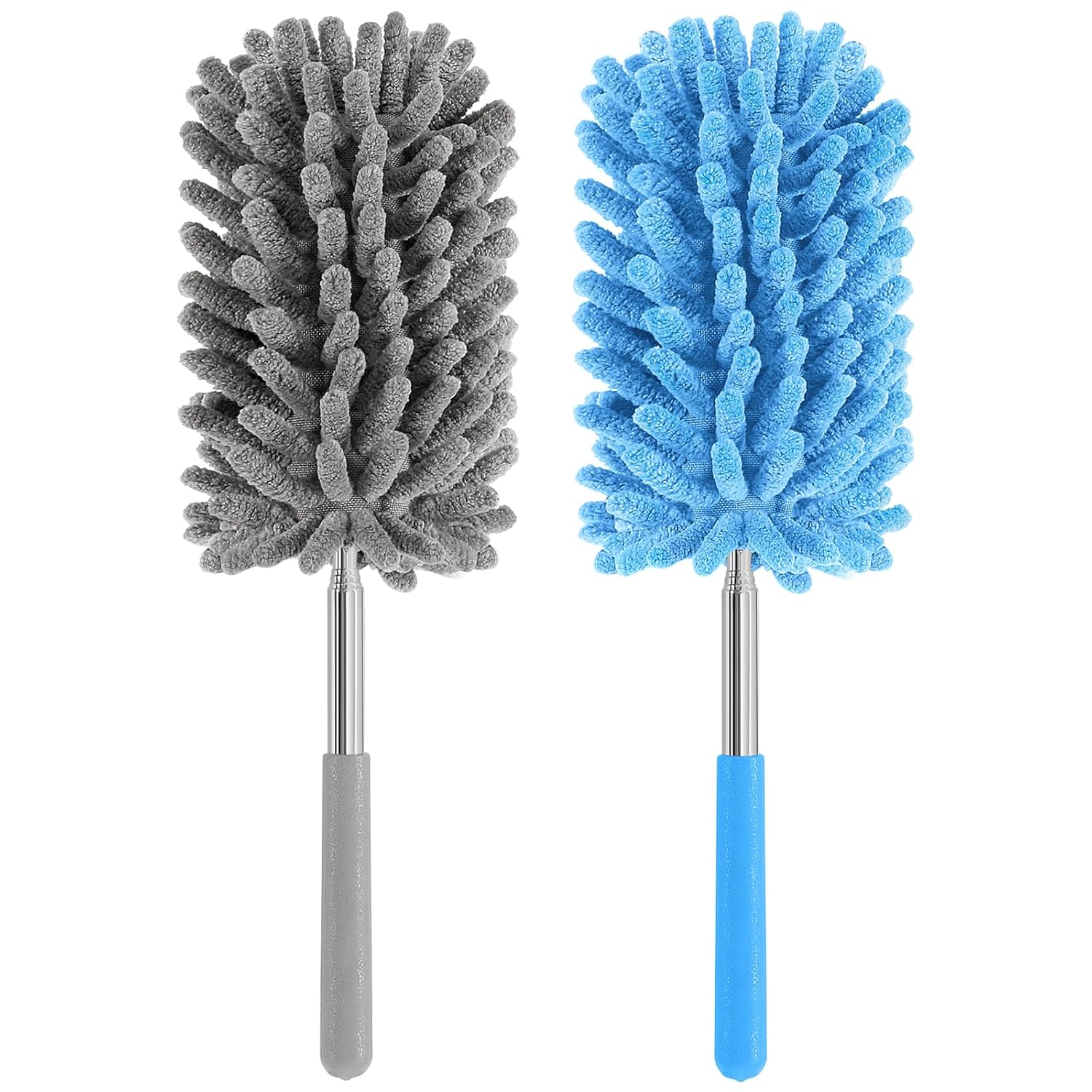 Mini Duster for Cleaning, 360° Bendable Hand Dusters with Extension Pole, Washable Small Duster for