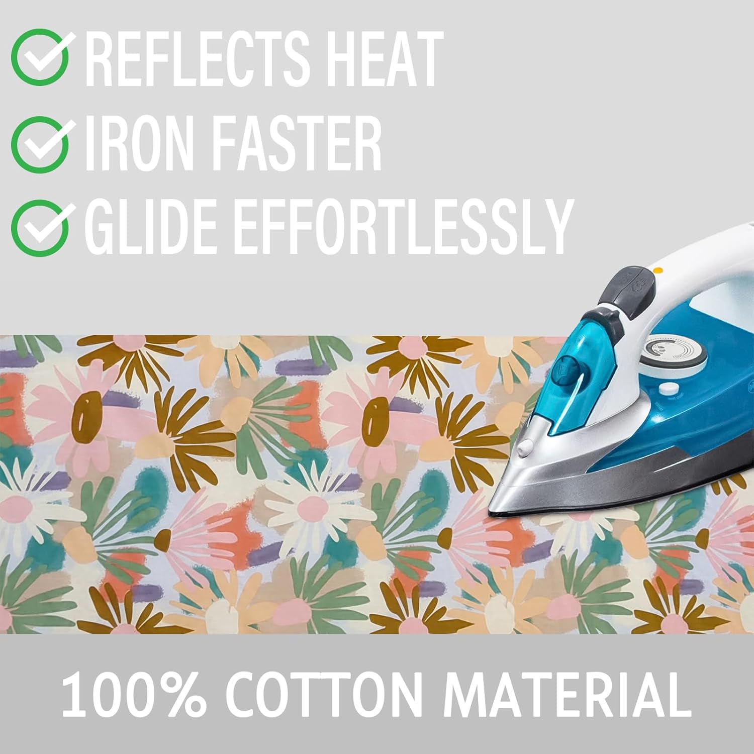 Ironing Board Cover and Pad 15x54 Inch Standard Ironing Board Cover with Elastic Edge and Hook and