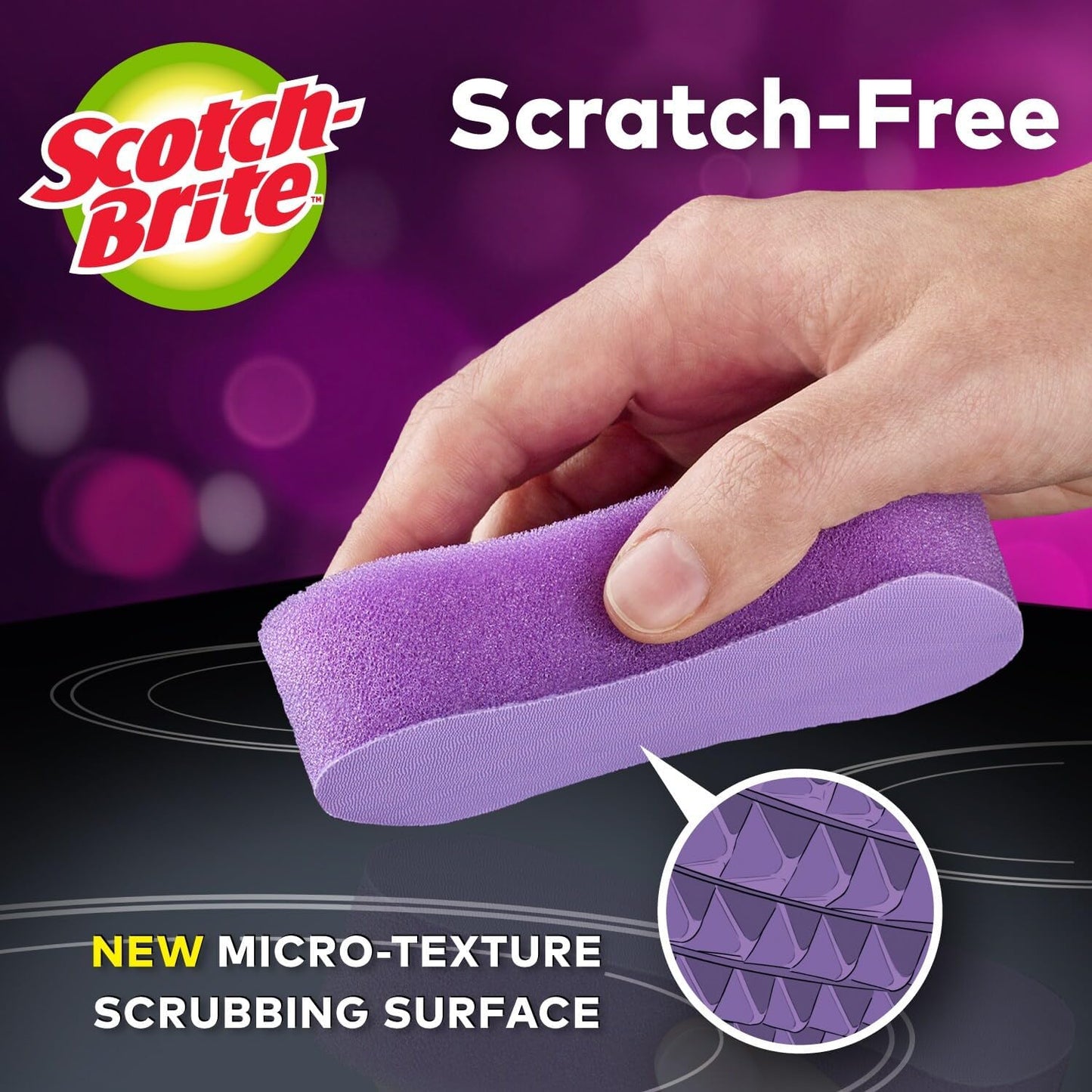 Scotch-Brite Glass Cooktop Pads, Scratch-Free & Non-Abrasive Scrubbers for Glass or Ceramic