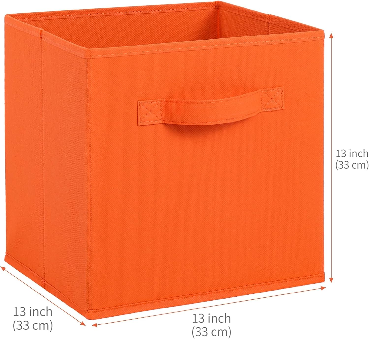 Stero 13x13x13 Inch Fabric Storage Bins 6 Pack Fun Colored Durable Storage Cubes with Handles