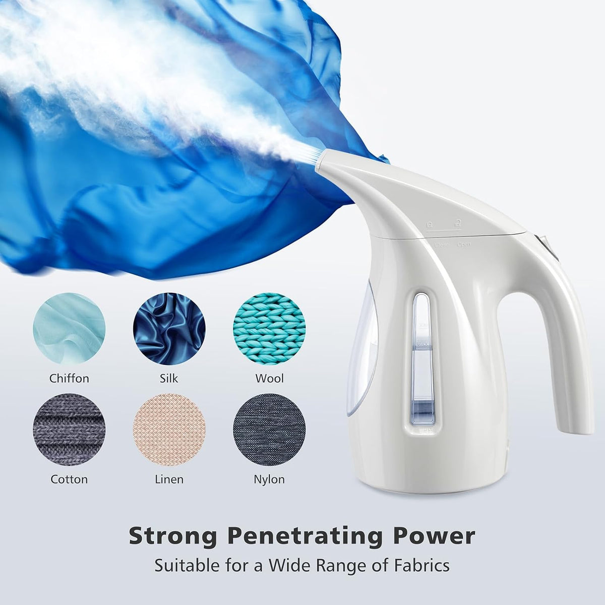 HiLIFE Steamer for Clothes, Portable Handheld Design, 240ml Big Capacity, 700W, Strong Penetrating