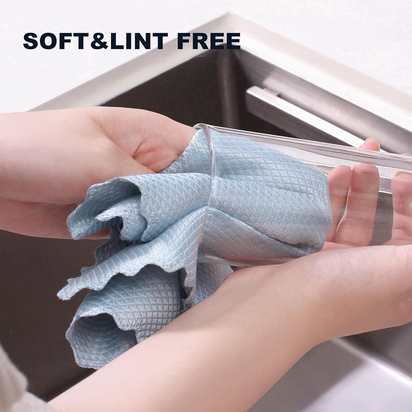 JOYMOOP Fish Scale Streak Free Magic Glass Window Cleaning Cloth, Microfiber Cleaning Cloth