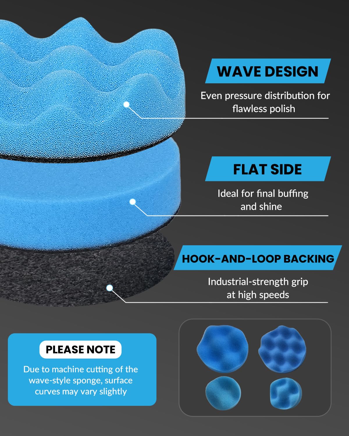 78PCS Drill Polishing Buffing Pads Kit with Buffer Polisher Attachment, 1/2/3 Inch Car Polishing