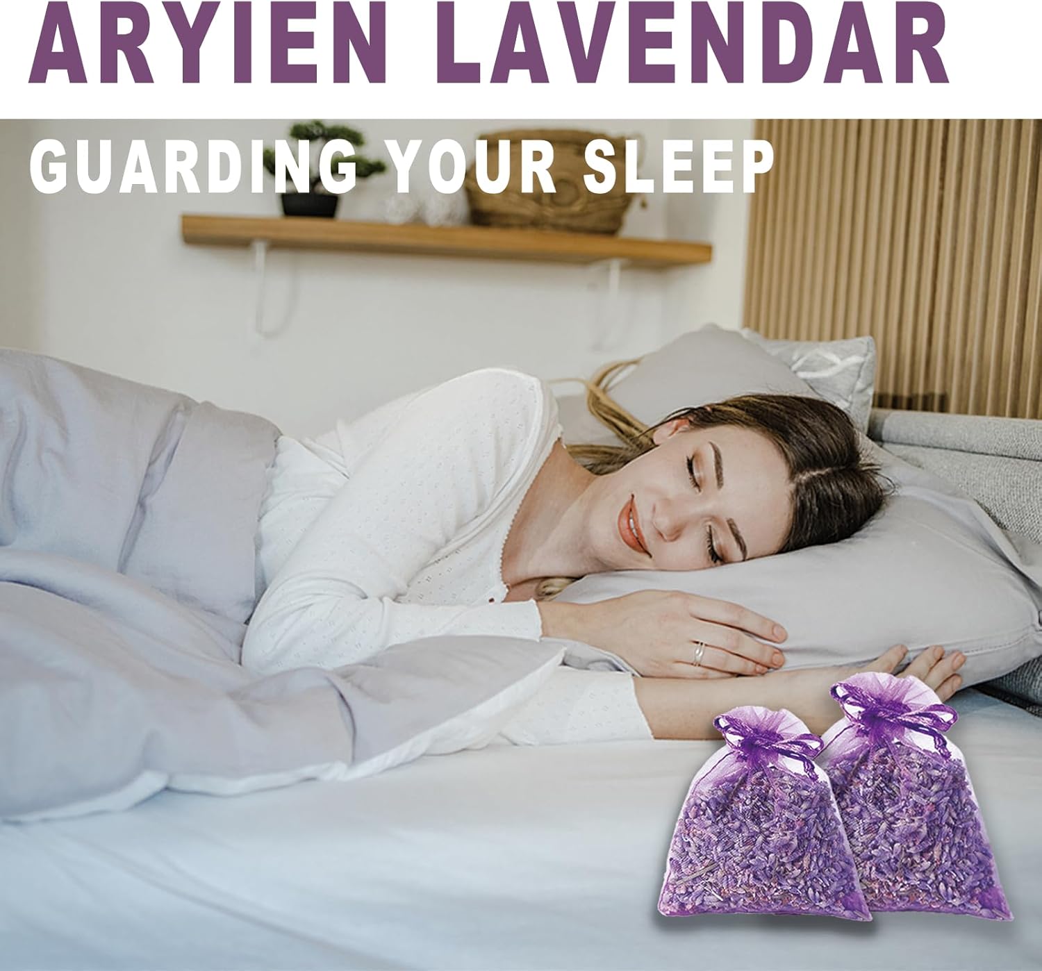 36 Pack French Dried Lavender Sachet Bags, 100% Natural Lavender Bags for Drawers and Closets