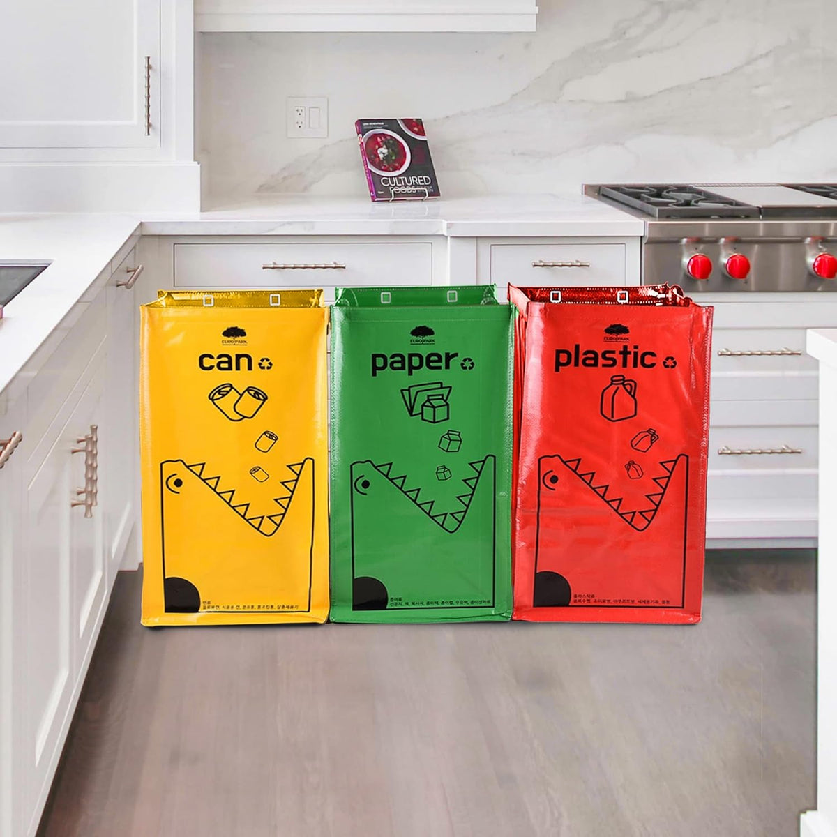 Recycling Bags,Separate Recycling Waste Bin Bags for Kitchen Home, Trash and Recycle Bin