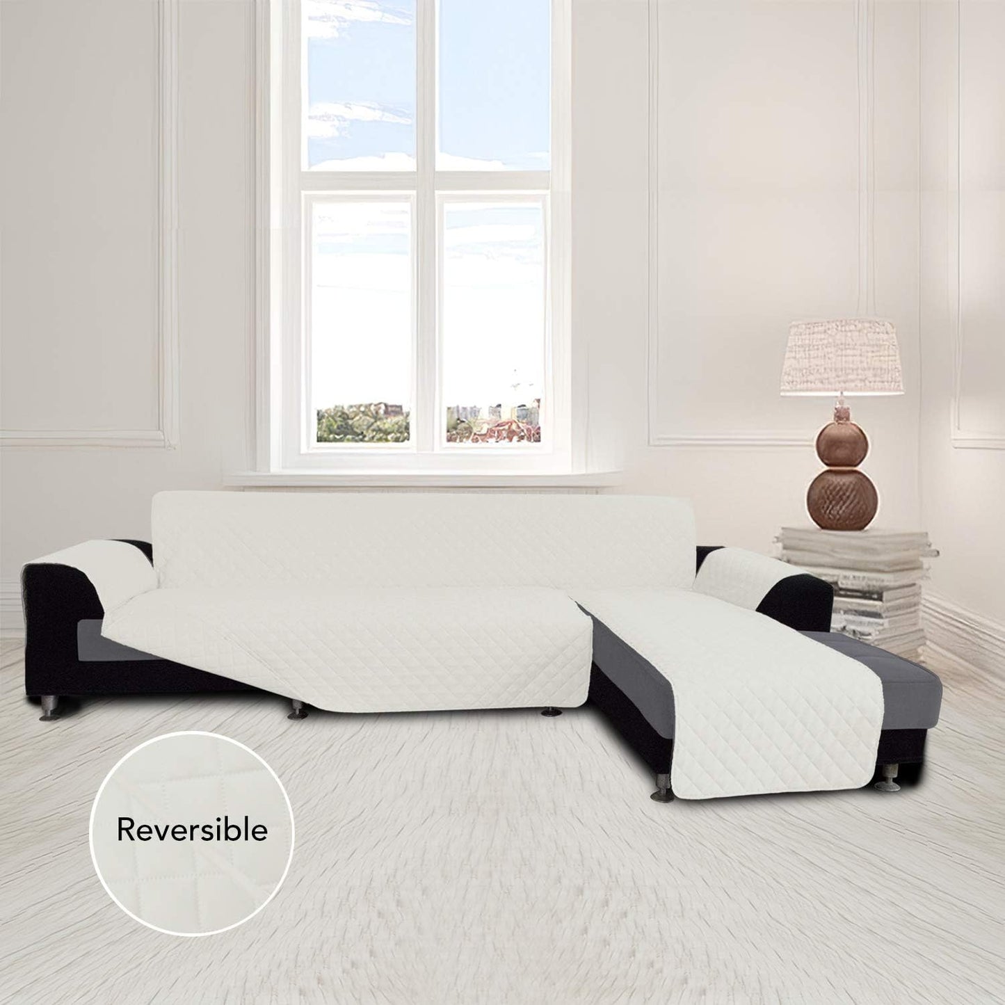 Easy-Going Sofa Slipcover L Shape Sofa Cover Sectional Couch Cover Chaise Lounge Slip Cover