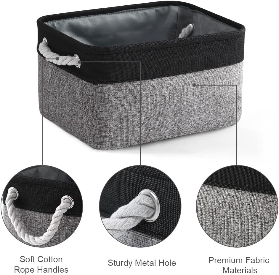 TheWarmHome Storage Basket for Organizing - 1 Pack 14x10x6.7 inch Collapsible Storage Bins for