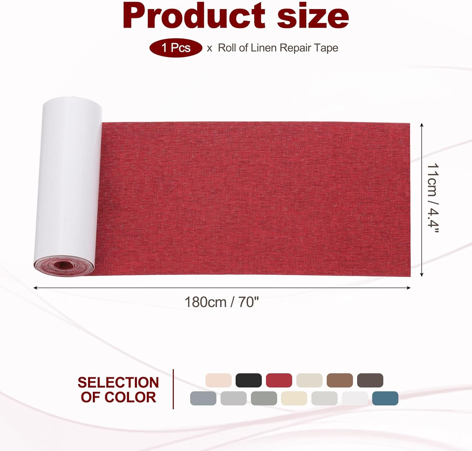 PATIKIL 70x4.4 Inch Linen Repair Tape, Repair Fabric Patch Self Adhesive Couch Patch Line Repair