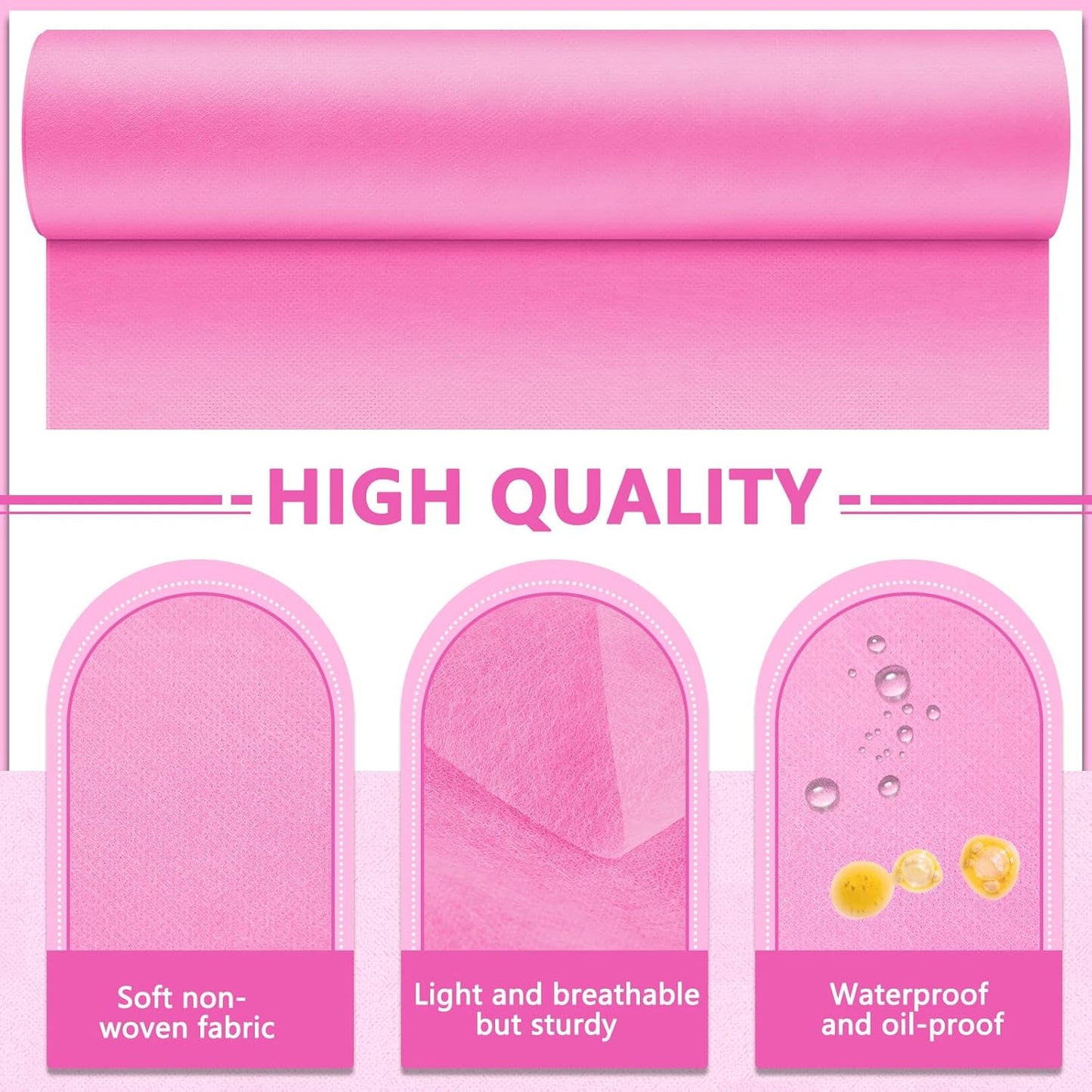 Tudomro 2 Roll Disposable Non Woven Bed Sheets 24 x 71 Inch Massage Table Paper Covers Non Woven