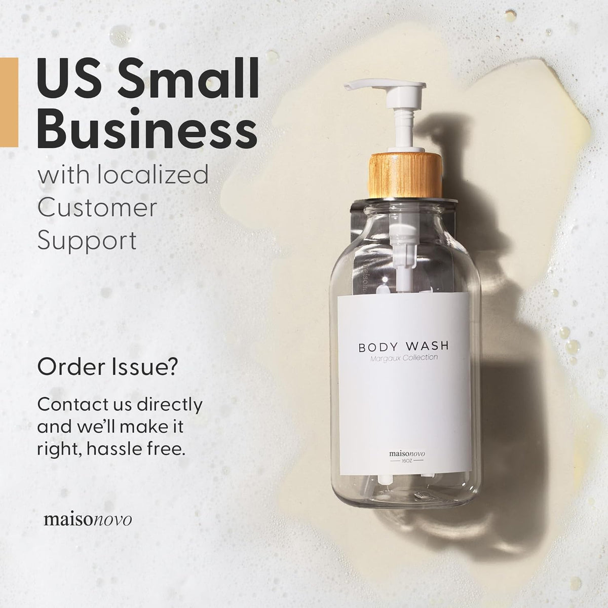 MaisoNovo Shampoo and Conditioner Dispenser - Shower Soap Dispenser Wall Mounted - 16.9 fl oz Set