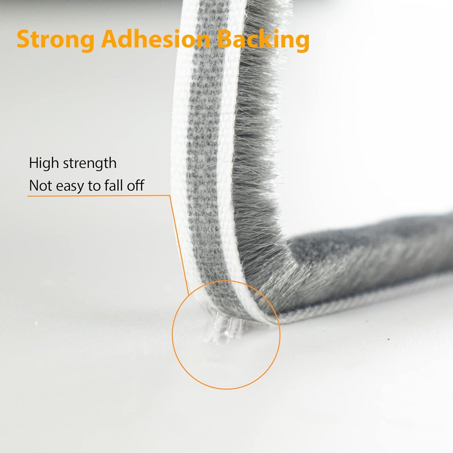 65FT Brush Weather Stripping, Neat Pile Self Adhesive Seal Strip for Windows and Door, Weatherstrip