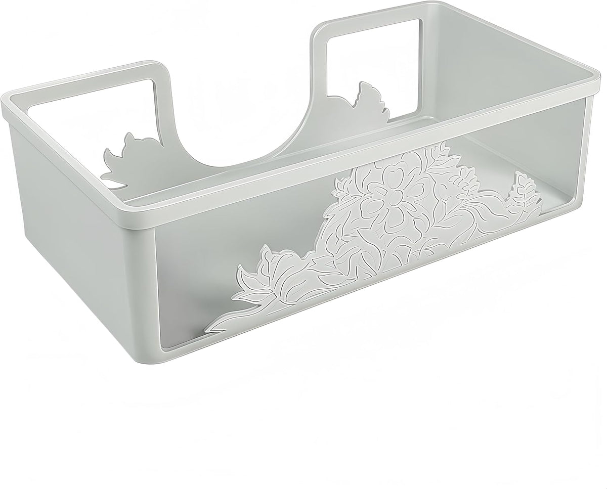 Metal Napkin Holder for Bathroom and Kitchen - White Floral Design Disposable Hand Towel Holder