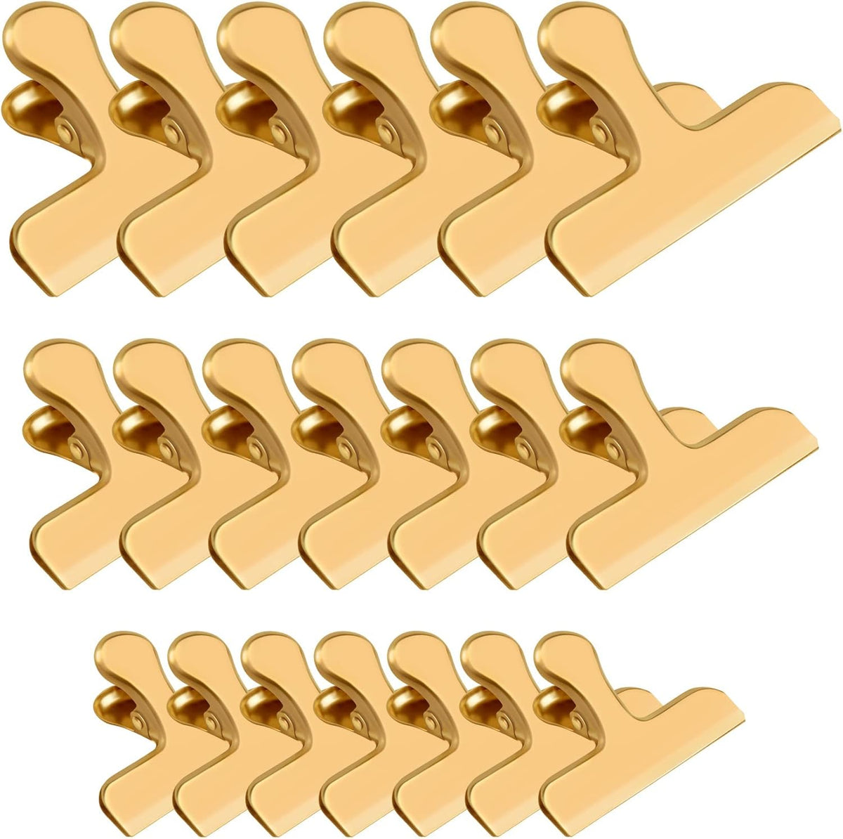 20 Pack 3 Inch Wide Stainless Steel Chip Clips Food Bag Clips Heavy Duty Bag Clamp, Chip Clip Metal