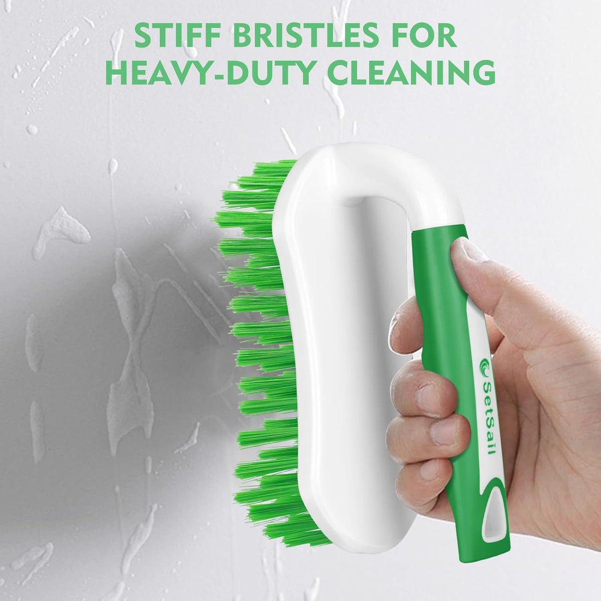 SetSail Scrub Brush, Heavy-Duty Scrub Brushes for Cleaning with Stiff Bristles Cleaning Brush for