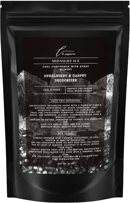 Midnight Ice Carpet Freshener Powder 16 oz | Powerful Odor Eliminator for Home | Upholstery
