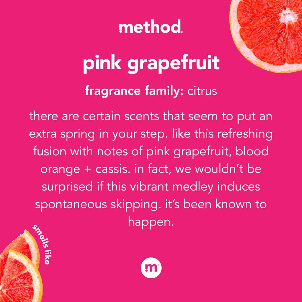 Method All-Purpose Cleaner Spray, Pink Grapefruit, Plant-Based and Biodegradable Formula Perfect