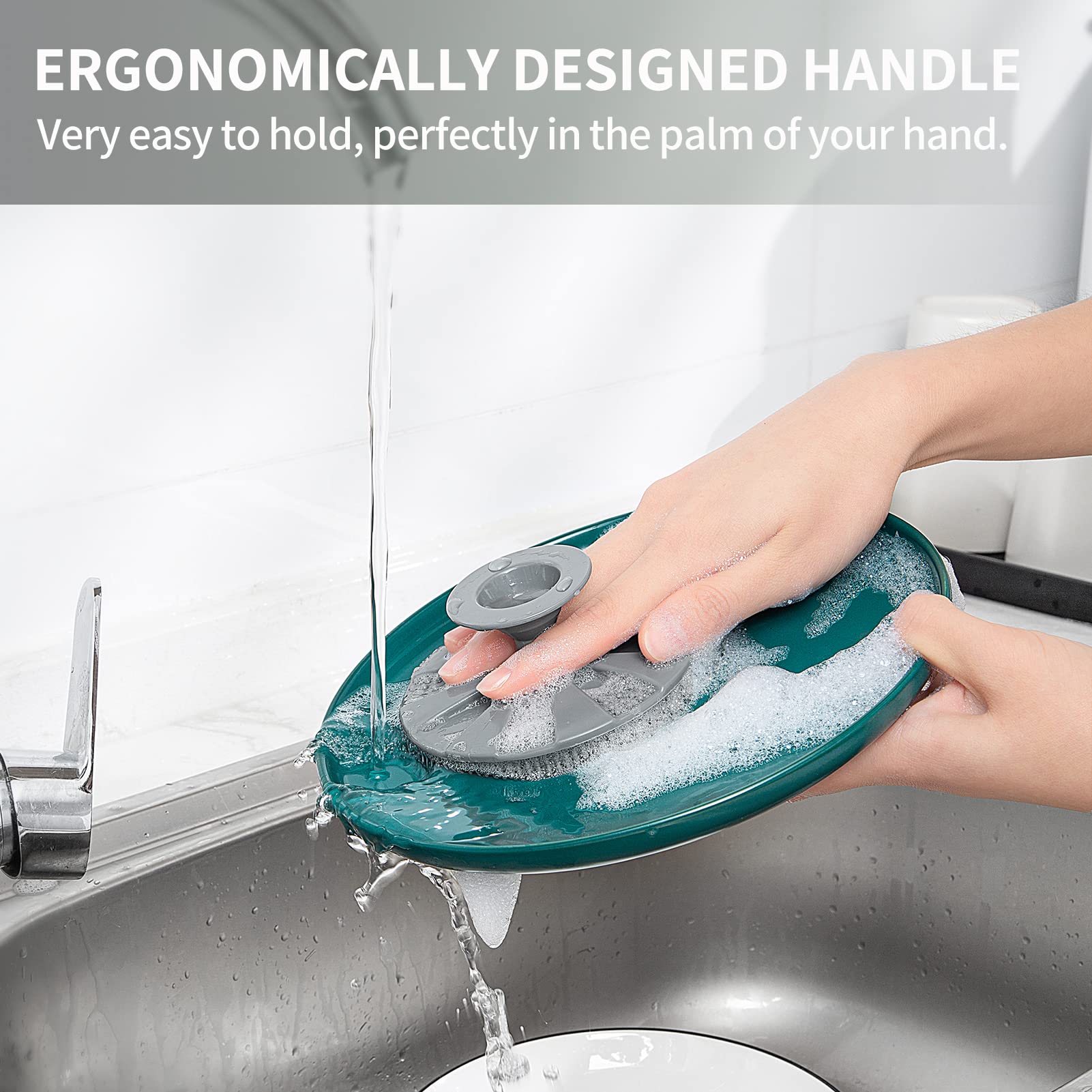 Silicone Dish Scrubber, Non-Scratch Scrub Spong for Washing Dish, Pot, Pan