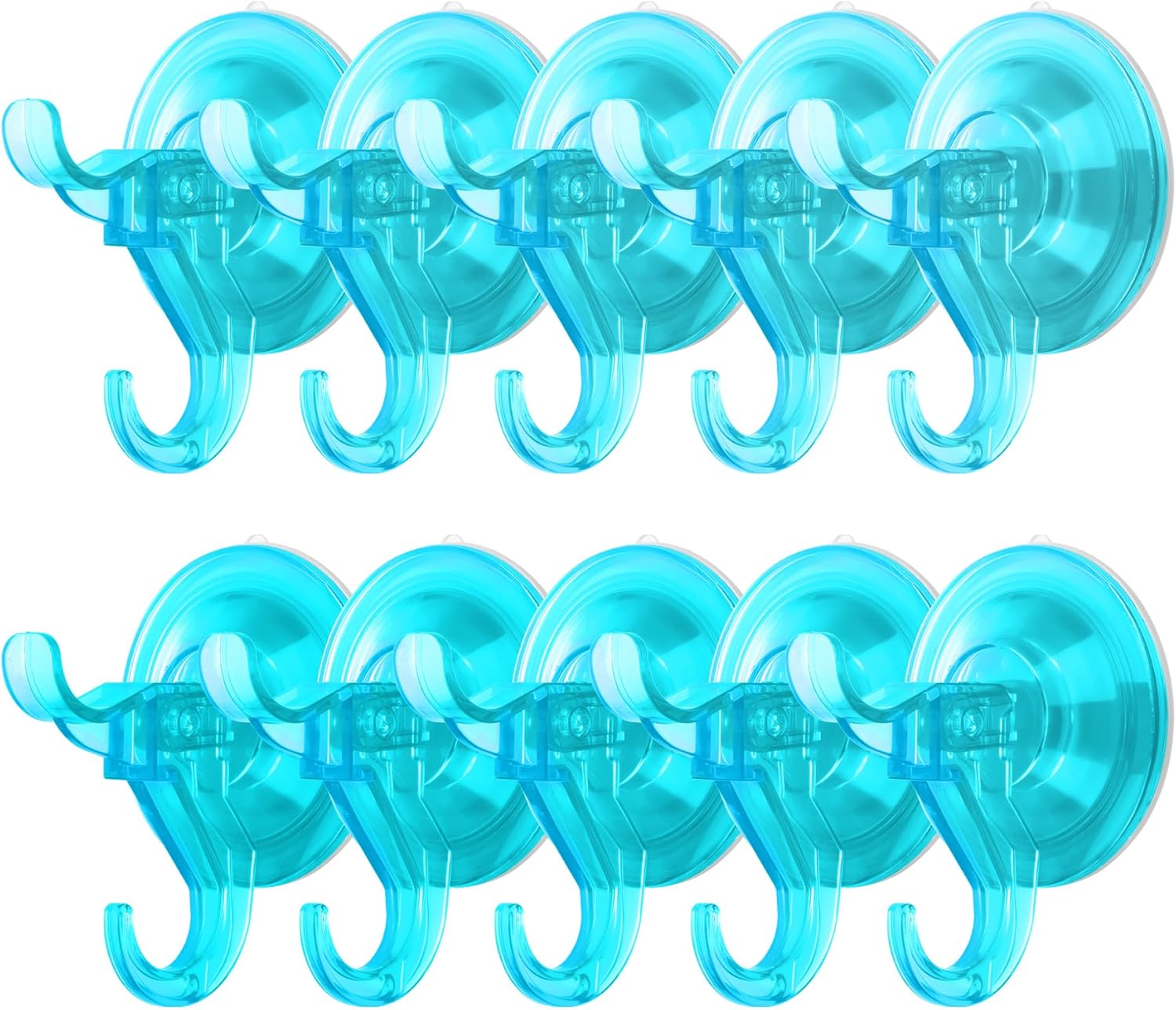 Antimbee Suction Cup Hooks,10 Pack Clear Shower Suction Hooks, Heavy Duty Vacuum Suction Cups