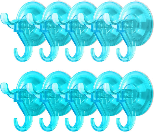 Antimbee Suction Cup Hooks,10 Pack Clear Shower Suction Hooks, Heavy Duty Vacuum Suction Cups