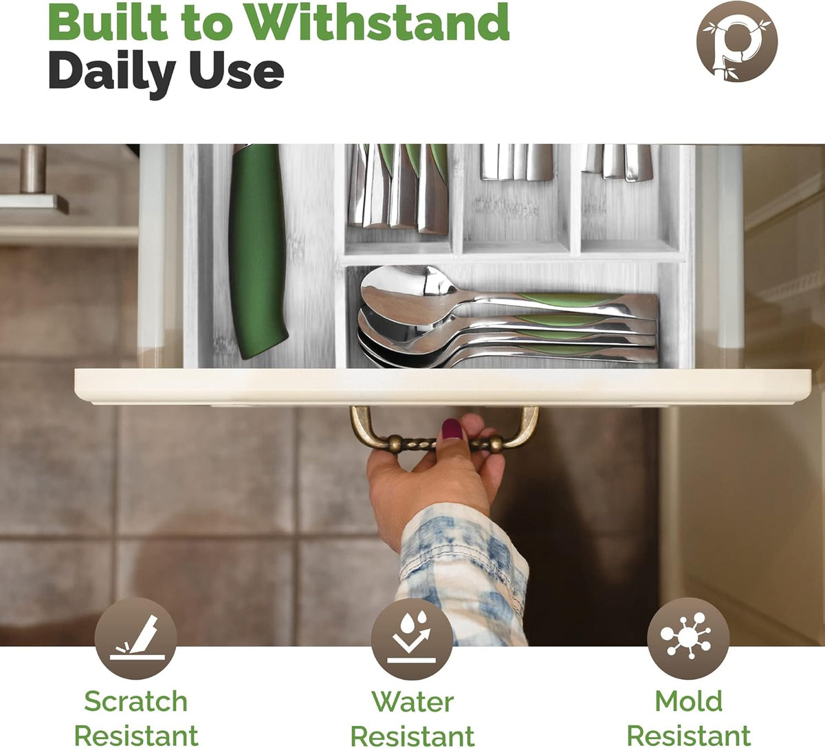 Kitchen Drawer Organizer - Drawer Utensil Organizer and Cutlery Tray - Flatware and Silverware