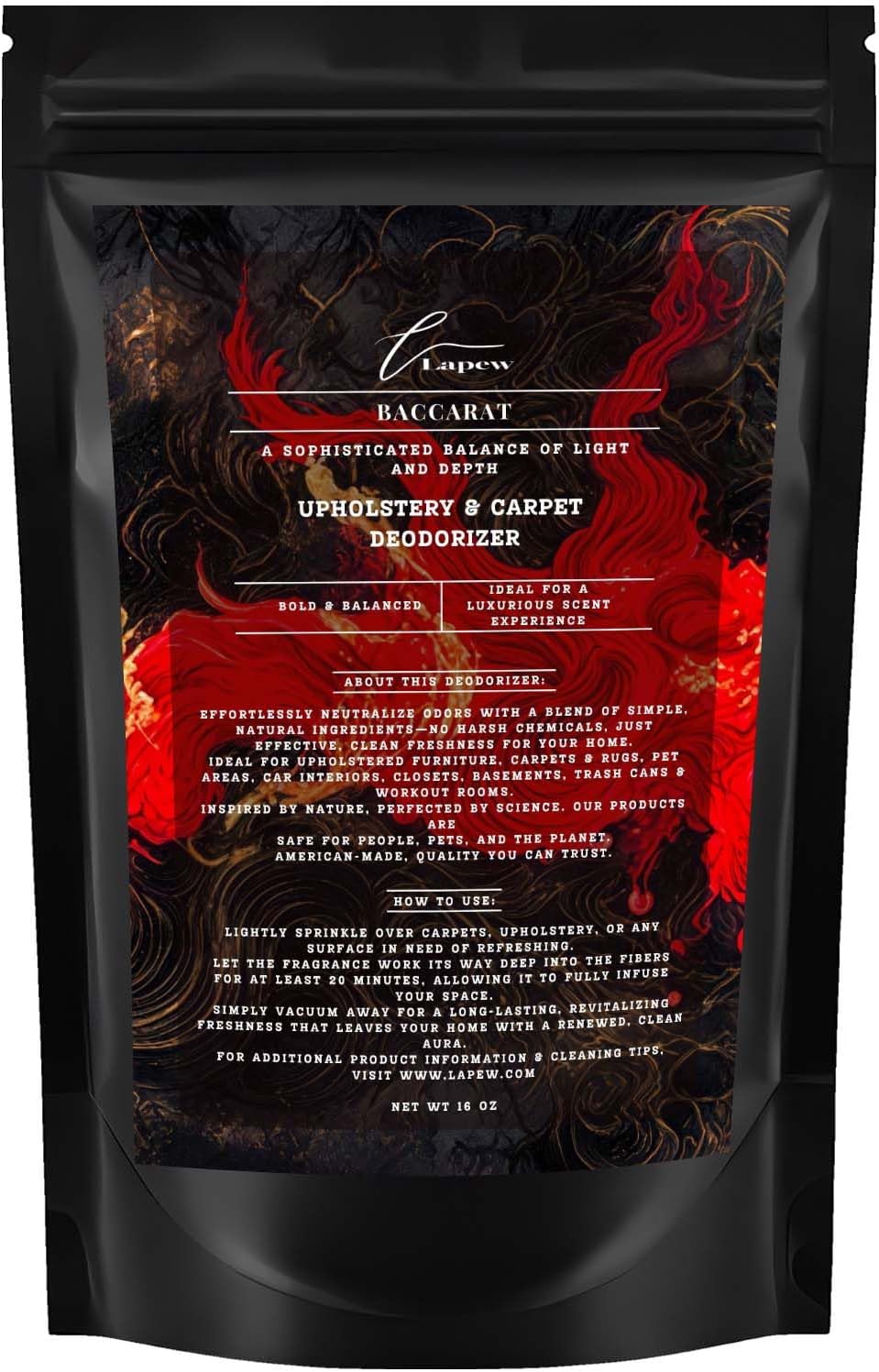 Baccarat Rouge Carpet Freshener Powder: Powerful Odor Eliminator for Home, Upholstery Deodorizer