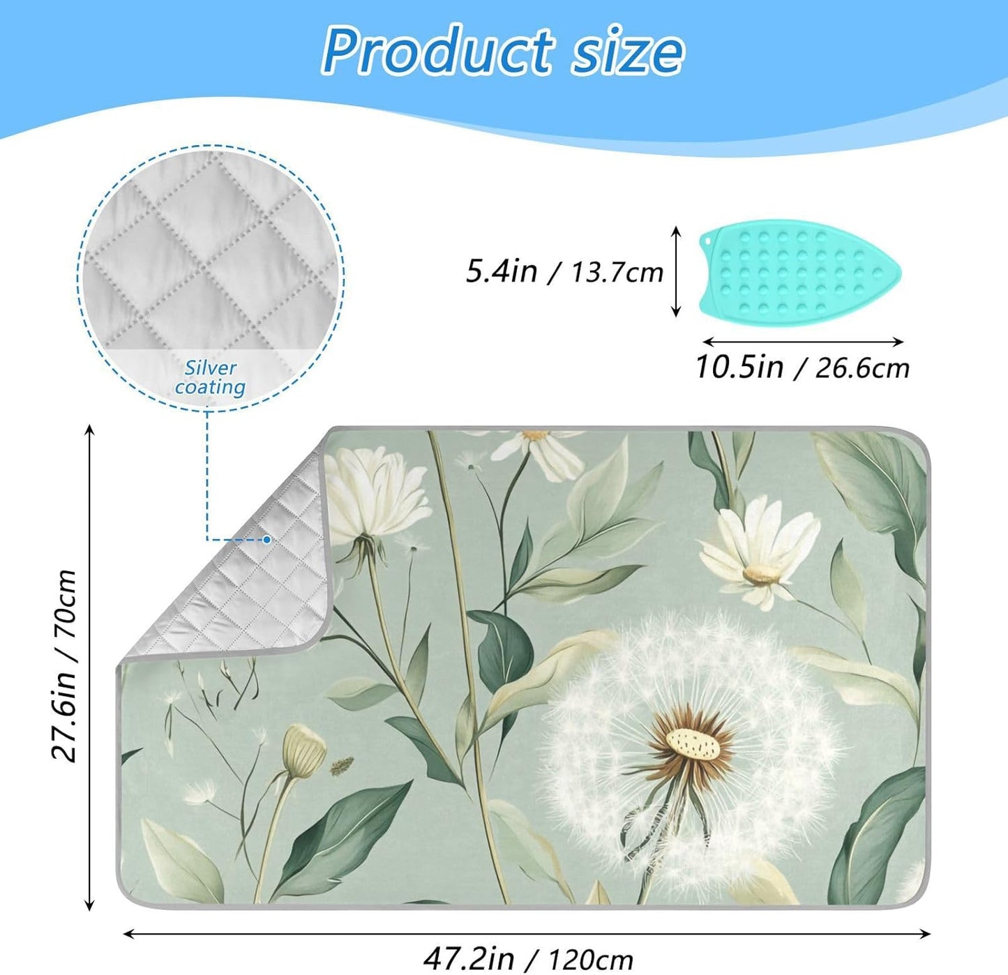 Ironing Mat Portable Ironing Pad Ironing Blanket for Table Top Heat Resistance Double-Side Using