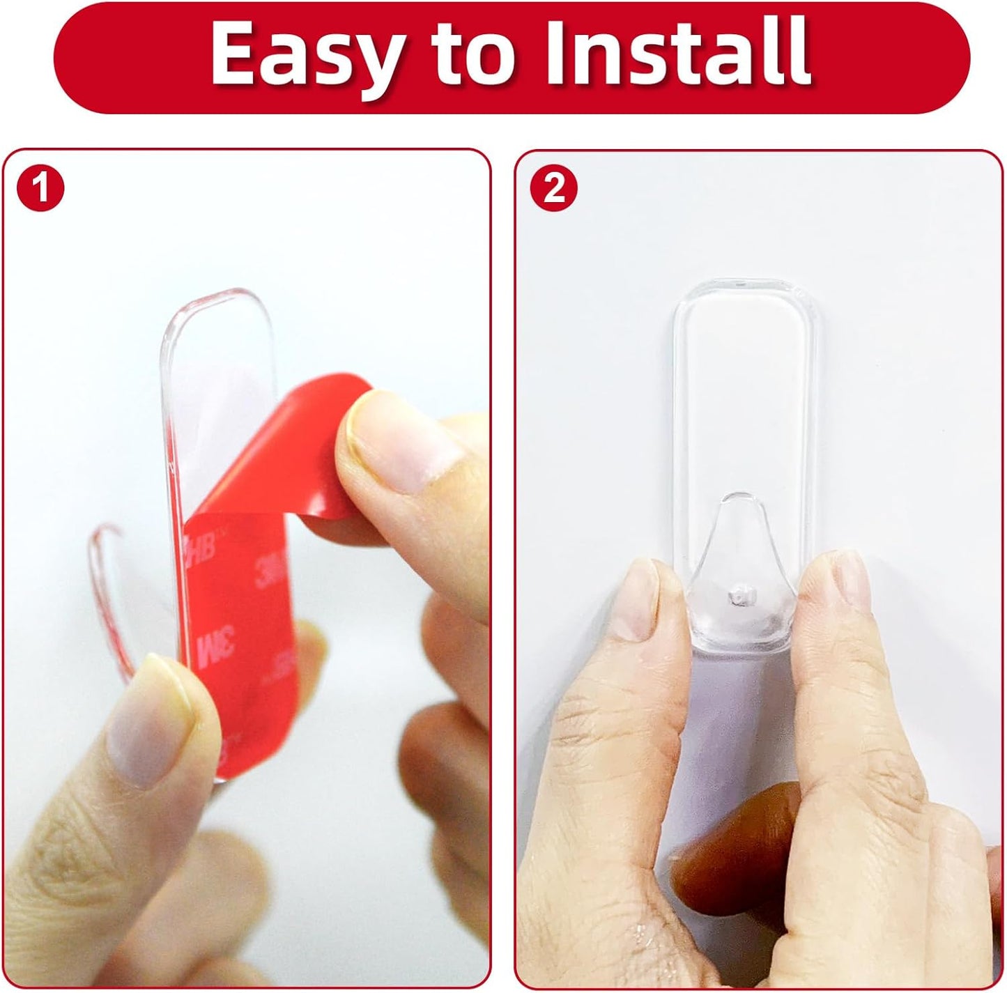 Wall Hooks for Hanging Heavy Duty, Large 12 Self Adhesive Wall with 16 Strips no Damage