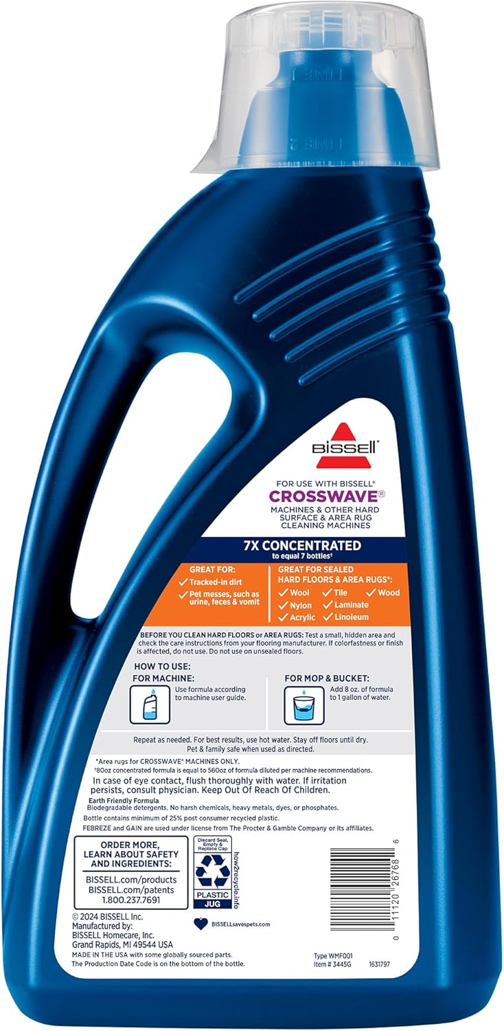 Bissell® Multi-Surface with Febreze + Gain, 3445G, 80 oz, Safe of Sealed Hard Floors and Area Rugs