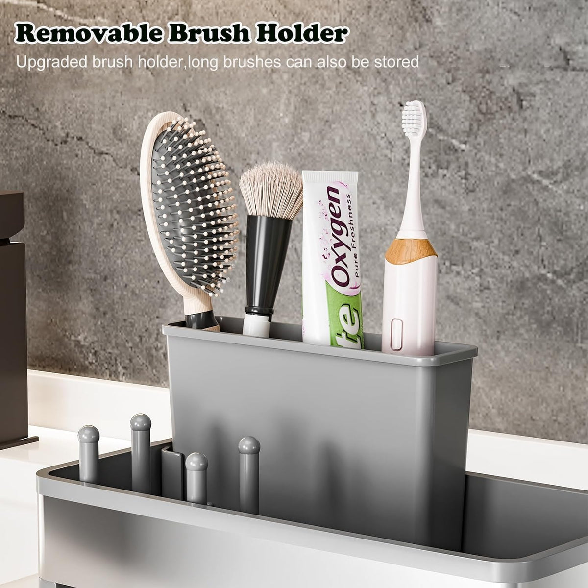 Sponge Holder for Kitchen Sink,Sink Caddy Organizer with Removable Brush Holder,Kitchen Countertop