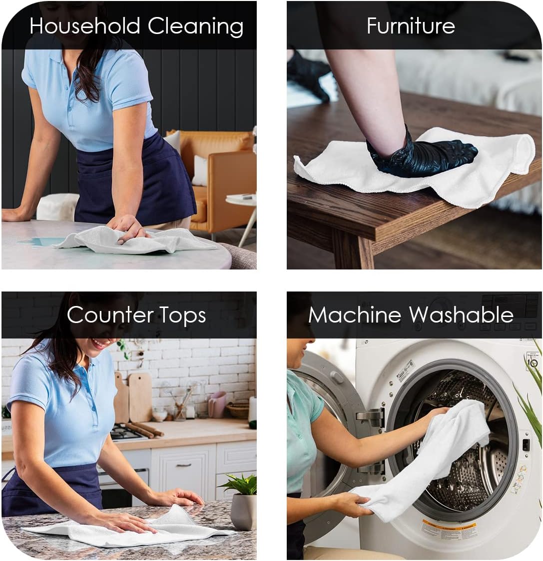 Avalon Towels Microfiber Cleaning Cloths (Value Pack of 36) Size 16" x 16", Highly Absorbent
