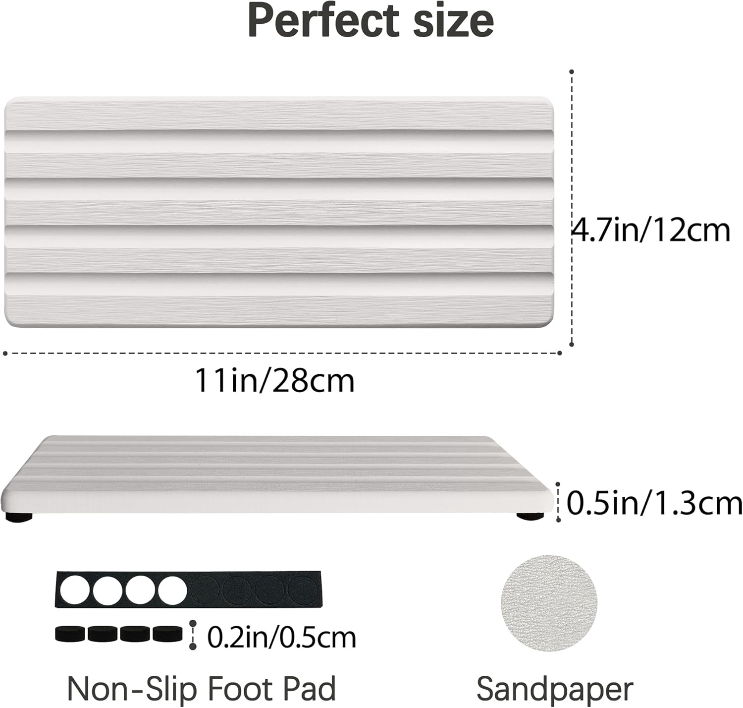Diatomite Soap Dish, Water Absorbing Stone Tray, Kitchen Sink Organizer, Fast Drying Counter Holder