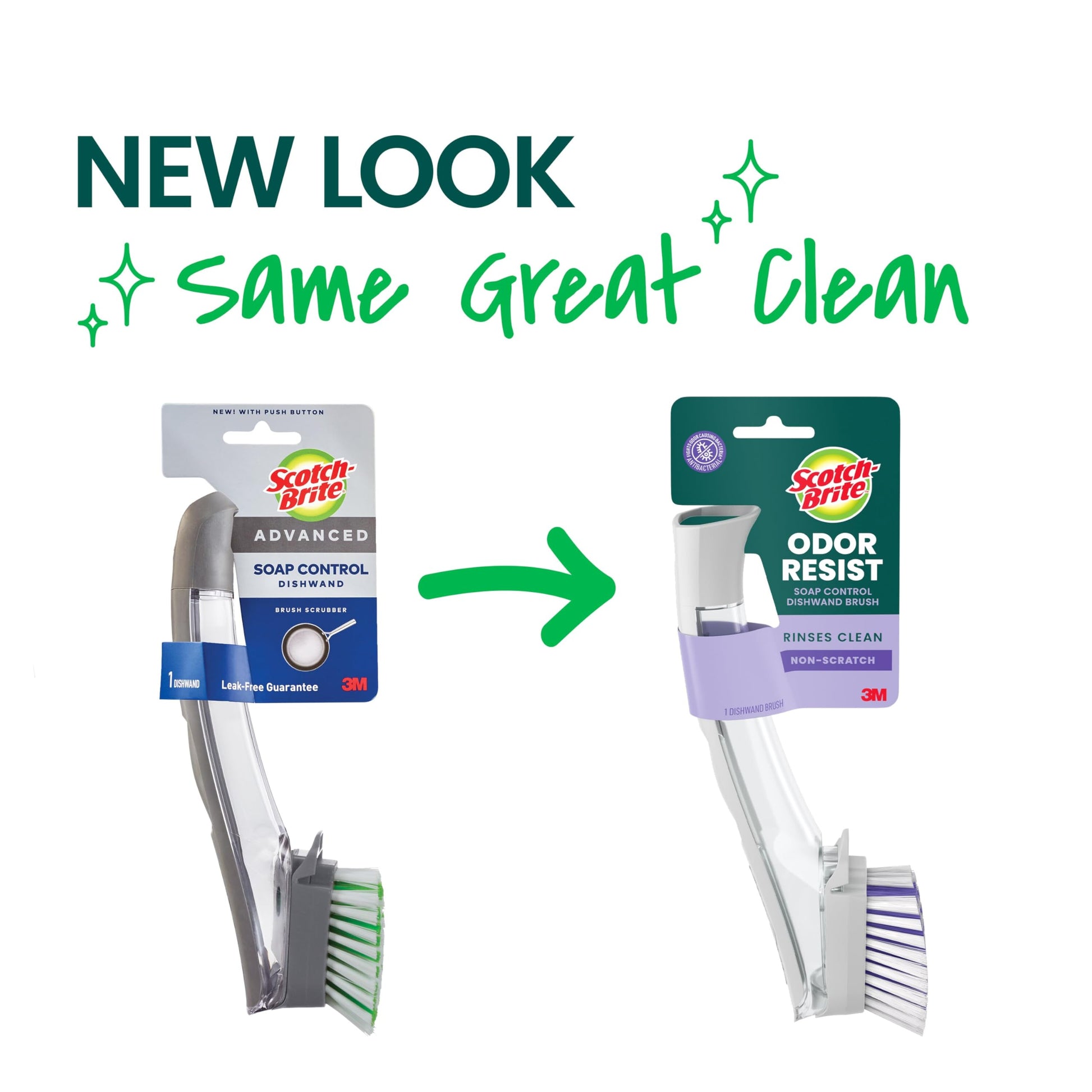 Scotch-Brite Odor Resist Soap Control Dishwand Brush, 1 Cleaning Dish Wand Brush, Precise Soap