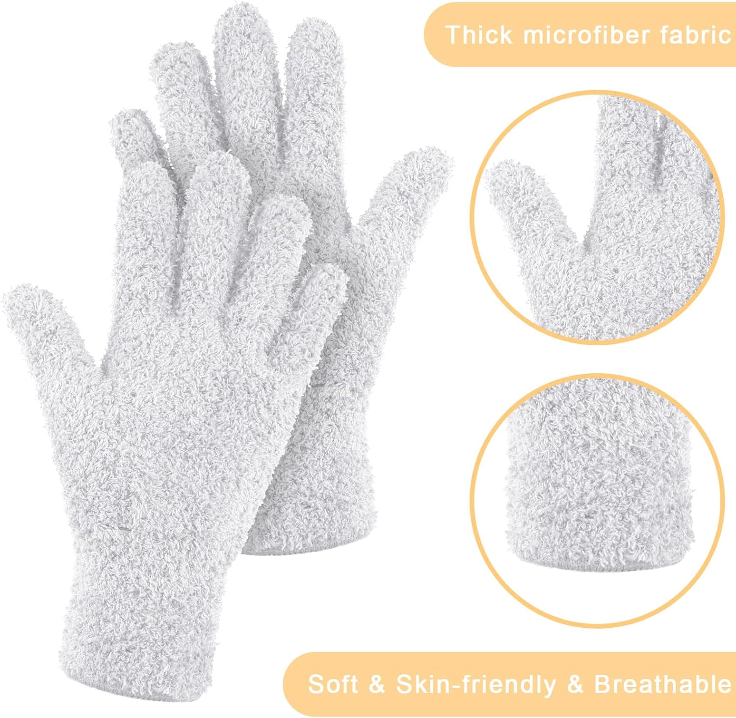 Patelai 3 Pairs Microfiber Plant Dusting Gloves Leaf Cleaning Gloves for Indoor Plants, Blinds