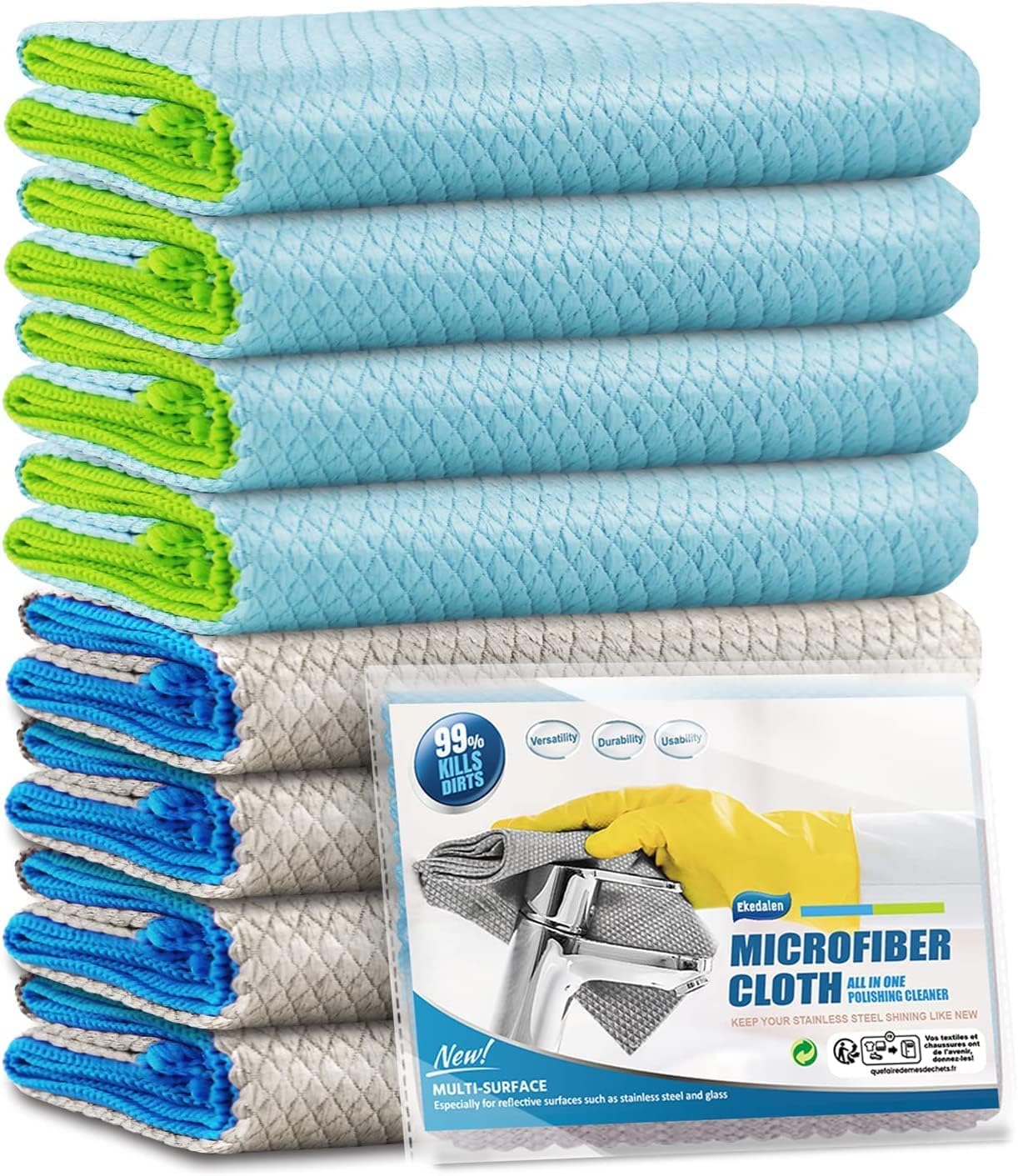 Microfiber Cleaning Cloth Lint Free Glass Cleaner Window Polishing Streak Free Miracle Easy Clean