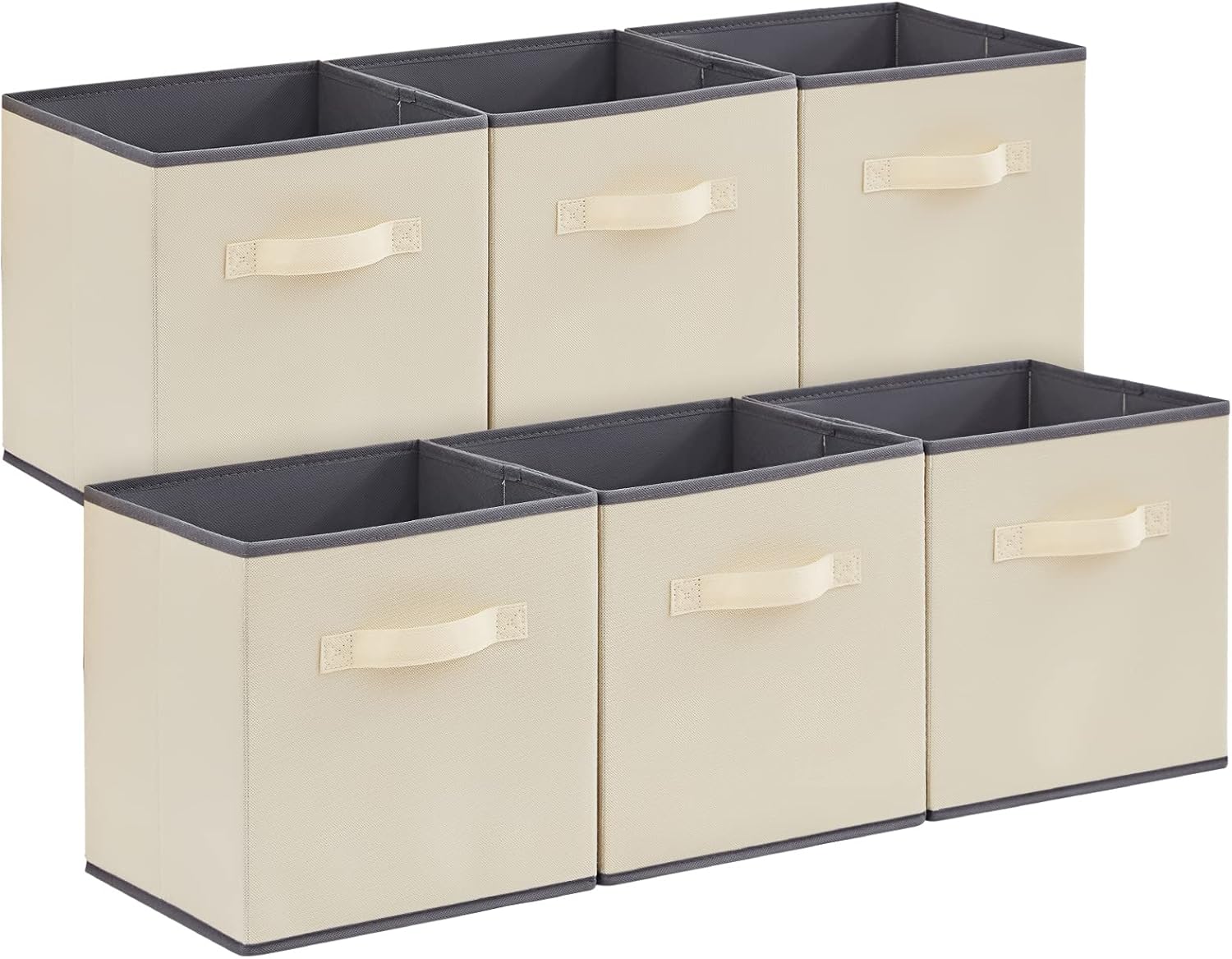 Lifewit Collapsible Fabric Storage Cubes Bins Set 11 Inch, Foldable Cubby Organizers Boxes, 6 Pack