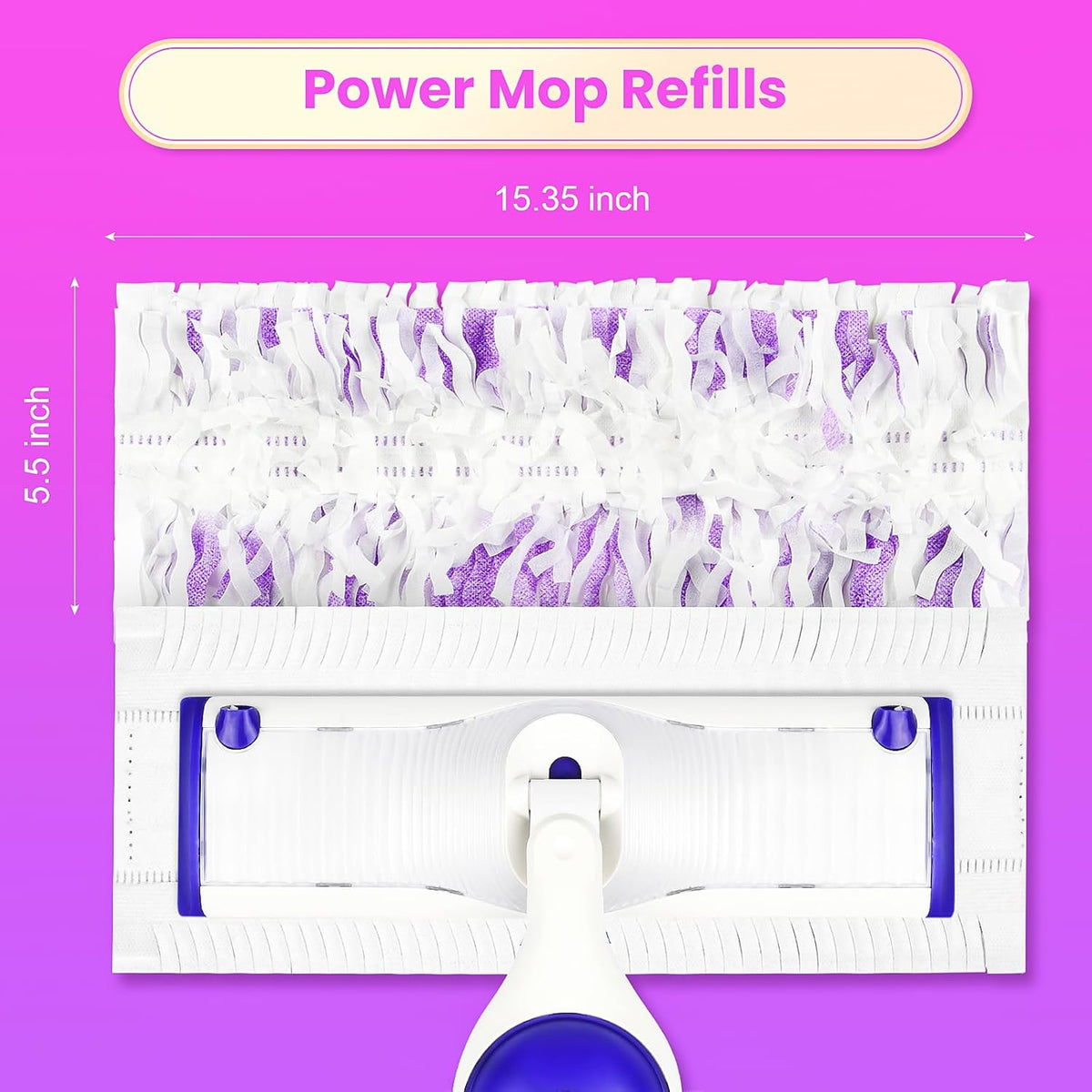 Power Mop Refills for Swiffer | 40 Count Disposable Pads for Wet & Dry Cleaning | Multi-Surface