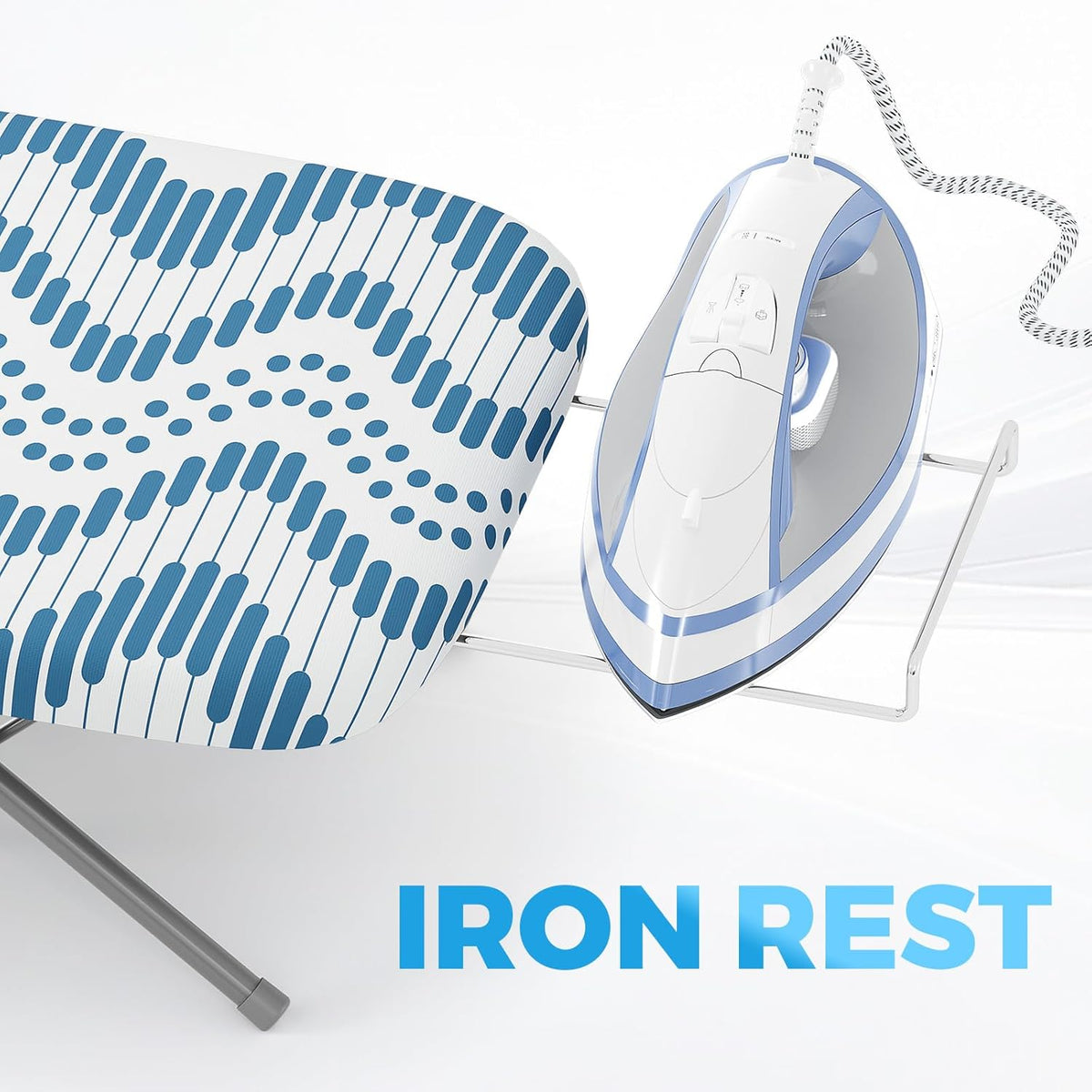 KINGBOARD Tabletop Ironing Board, Small Ironing Boards with Iron Rest, Folding Iron Board, Extra