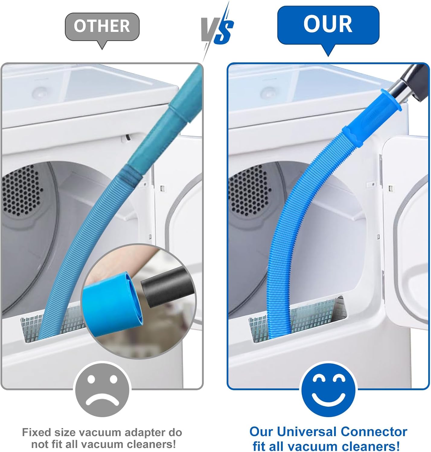 Sealegend Dryer Vent Cleaner Kit Vacuum Hose Attachment Compatible with Most Vacuum Cleaner