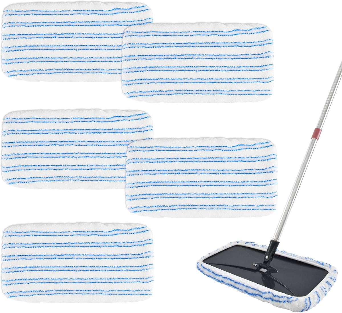5 Pack Mop Heads Replacements for Ocedar Hardwood Floor 'N More Microfiber Mops,Terry Cloth Mops
